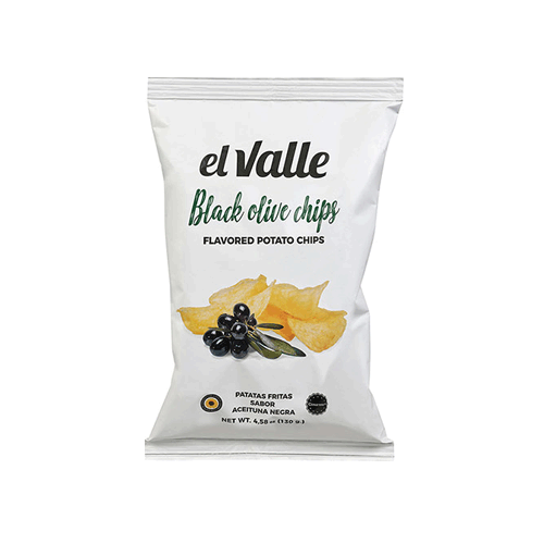 El Valle Patatas Fritas Black Olives Chips 120g